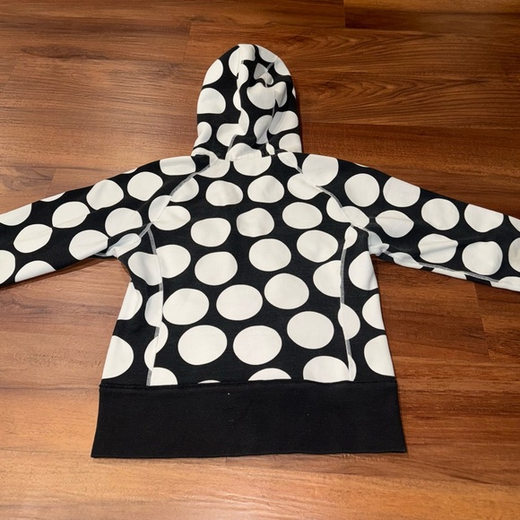 Lululemon Scuba Hoodie 8 Black White Polka Dot Full Zip Jacket Fleece Sweatshirt - Picture 9 of 15